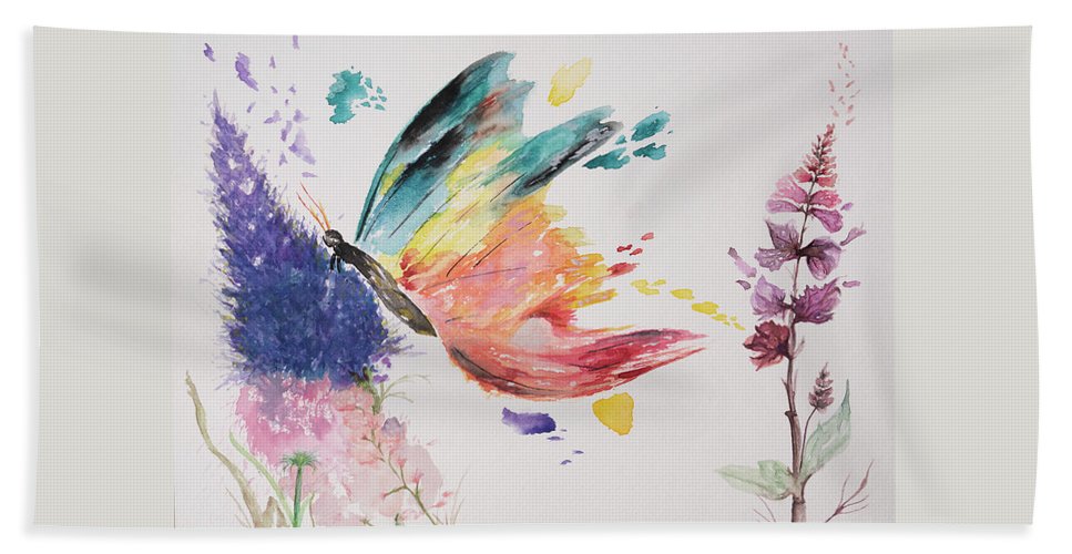 Rainbow Butterfly - Bath Towel