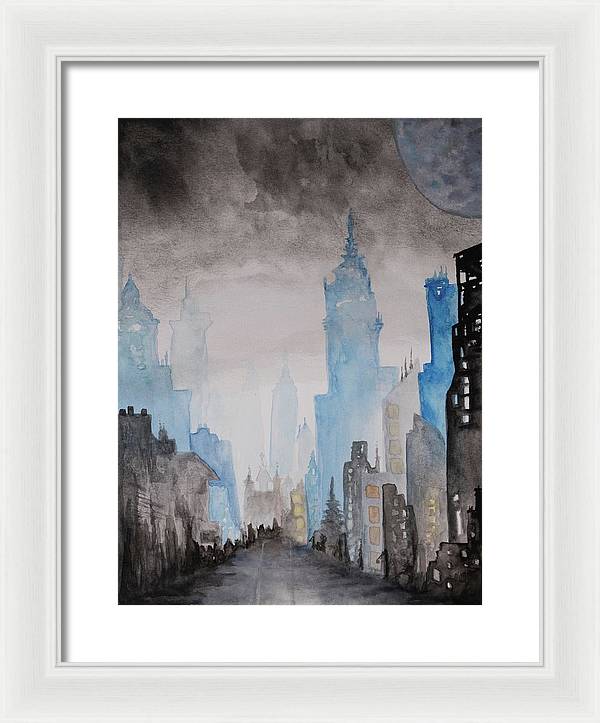 A City Without - Framed Print