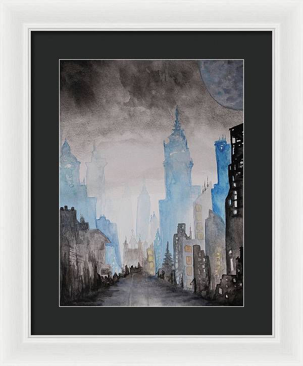 A City Without - Framed Print