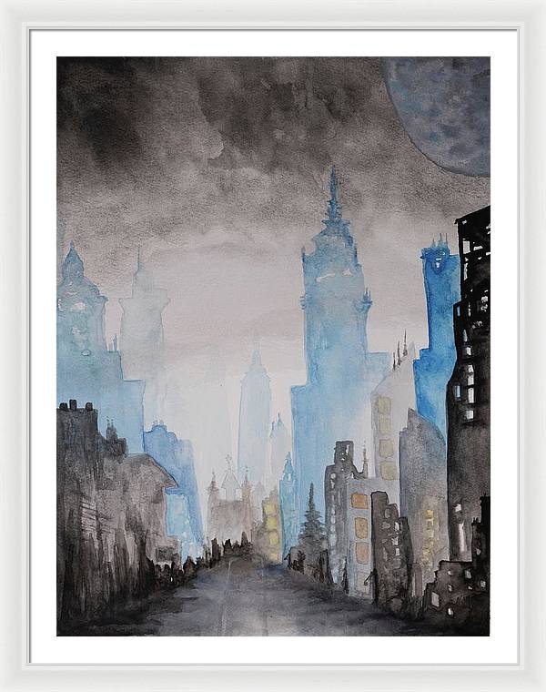 A City Without - Framed Print