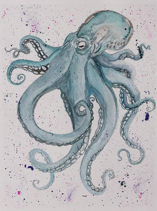 Eight Inked is an emotional artwork, a Heartwork, by Kristen Avolio depicting an octopus.