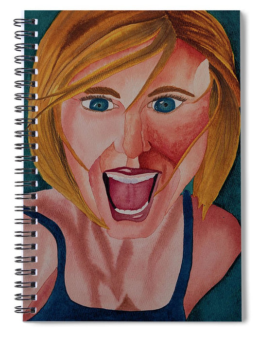 Excited Woman - Spiral Notebook