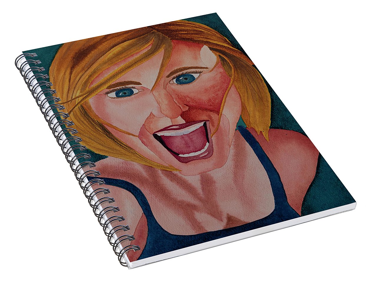 Excited Woman - Spiral Notebook