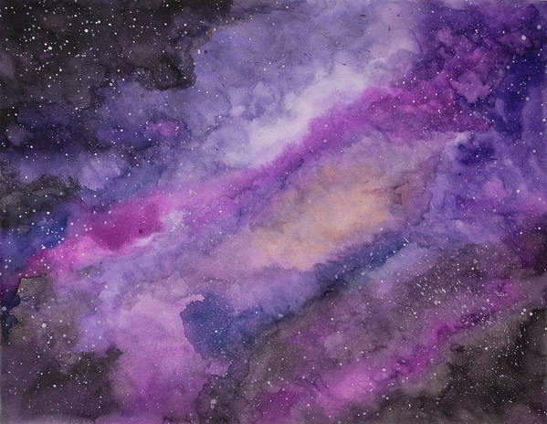 Galaxy 3 is an emotional artwork, a Heartwork, by Kristen Avolio portraying a starry night sky.