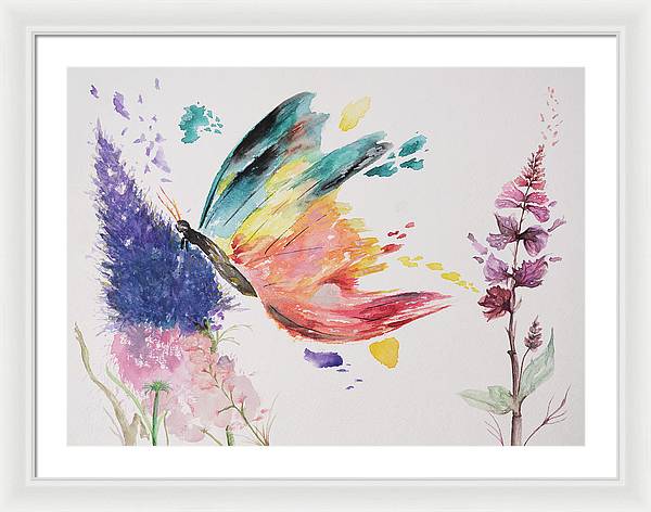 Rainbow Butterfly - Framed Print