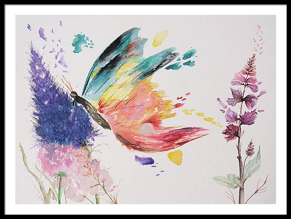 Rainbow Butterfly - Framed Print