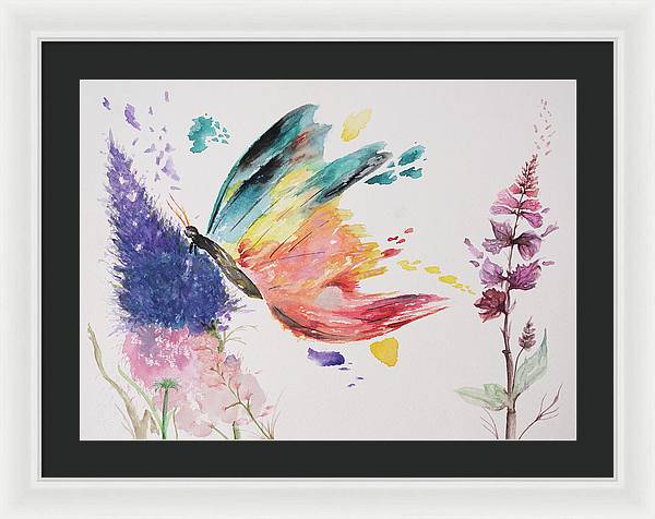 Rainbow Butterfly - Framed Print