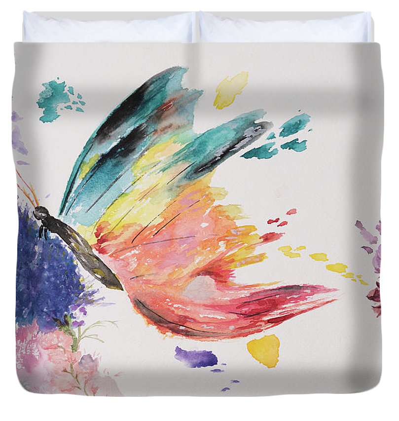 Rainbow Butterfly - Duvet Cover