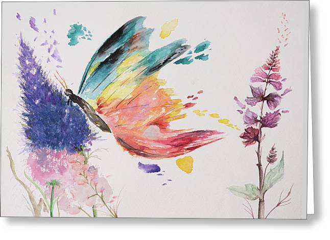 Rainbow Butterfly - Greeting Card