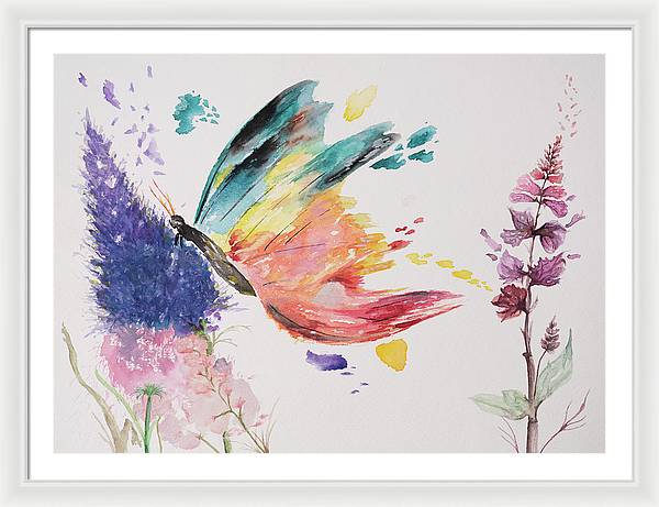 Rainbow Butterfly - Framed Print