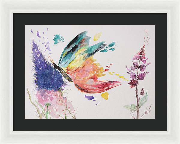 Rainbow Butterfly - Framed Print