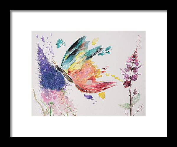 Rainbow Butterfly - Framed Print