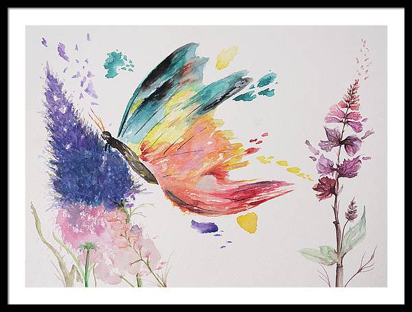 Rainbow Butterfly - Framed Print