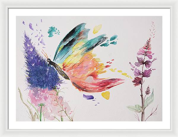 Rainbow Butterfly - Framed Print