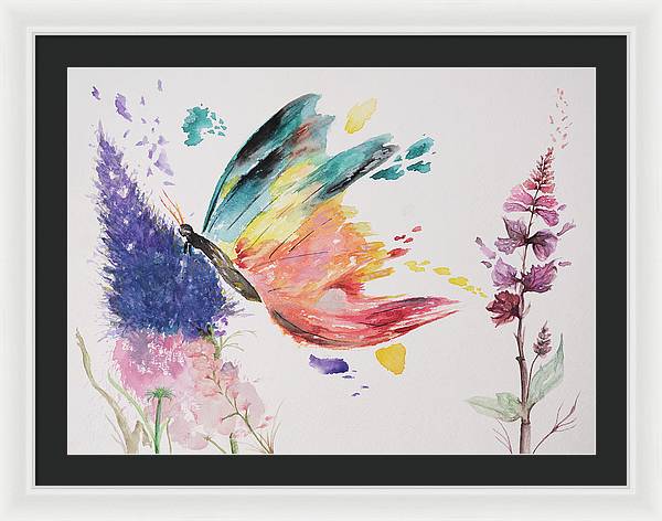 Rainbow Butterfly - Framed Print