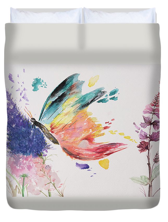 Rainbow Butterfly - Duvet Cover