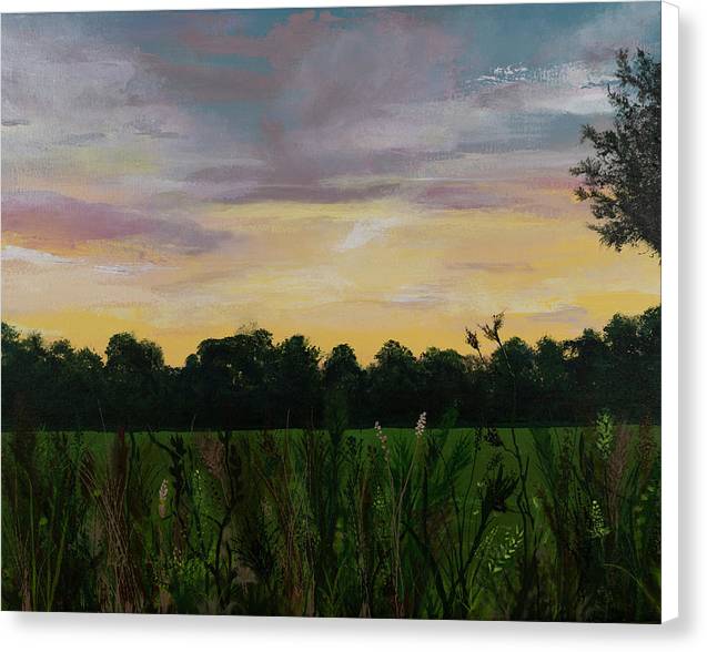 Serenity is an emotional artwork, a Heartwork, by Kristen Avolio of a marsh in southhampton, NY.