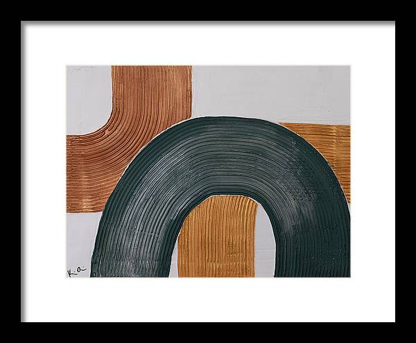 Gilded Curves - Framed Print