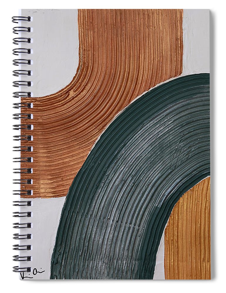 Gilded Curves - Spiral Notebook