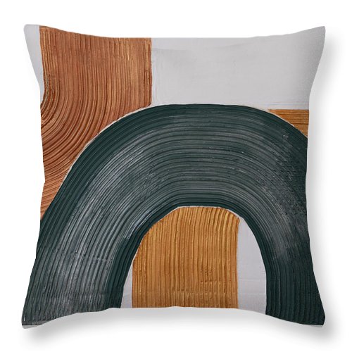 Gilded Curves - Throw Pillow