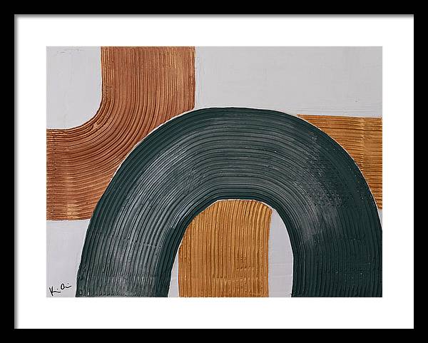 Gilded Curves - Framed Print