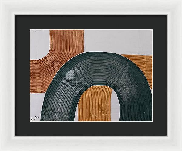 Gilded Curves - Framed Print