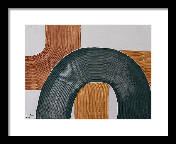 Gilded Curves - Framed Print