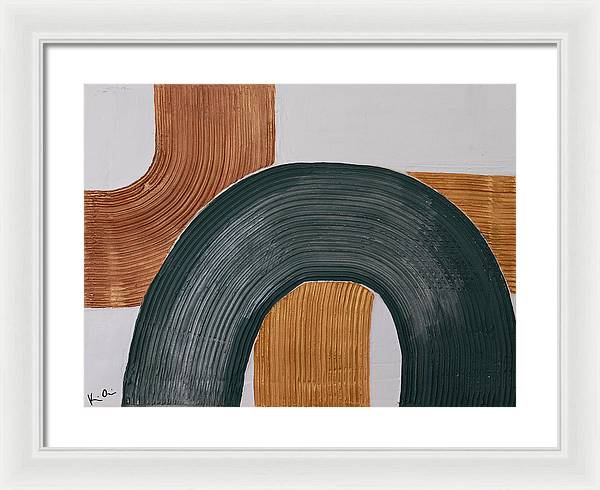 Gilded Curves - Framed Print