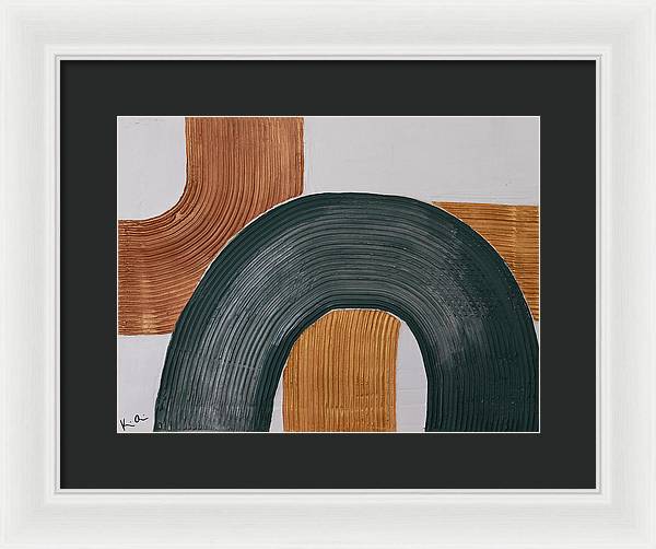 Gilded Curves - Framed Print