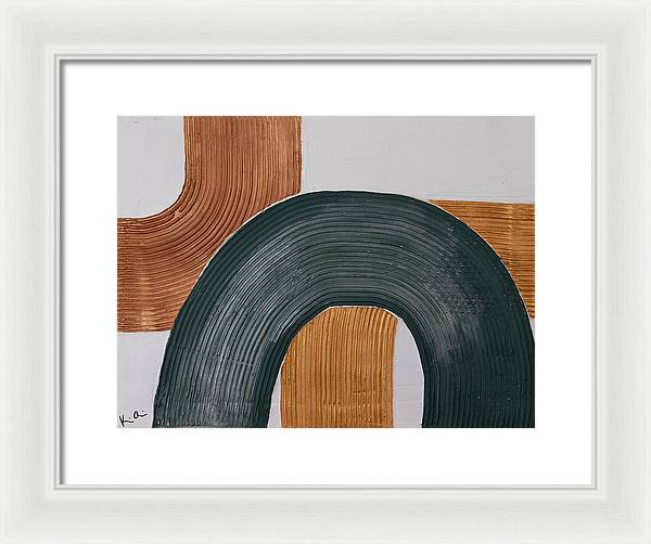 Gilded Curves - Framed Print