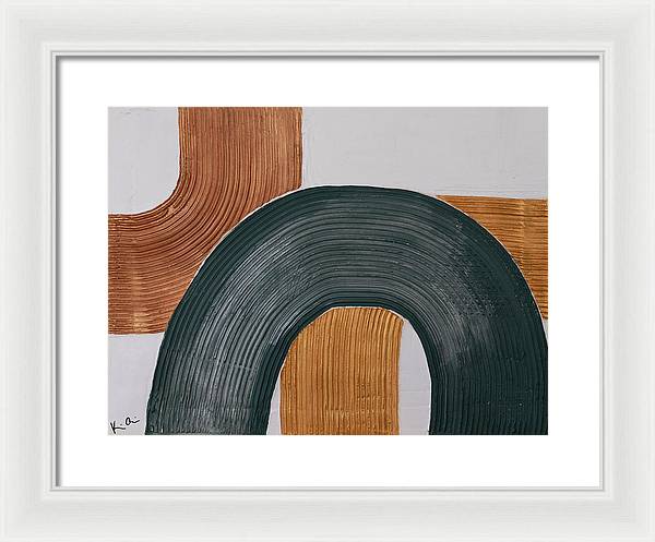 Gilded Curves - Framed Print