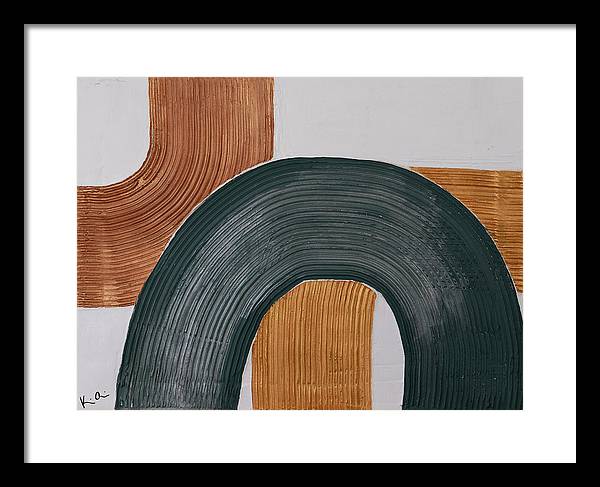 Gilded Curves - Framed Print