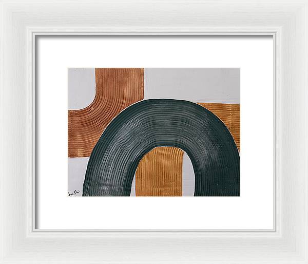 Gilded Curves - Framed Print