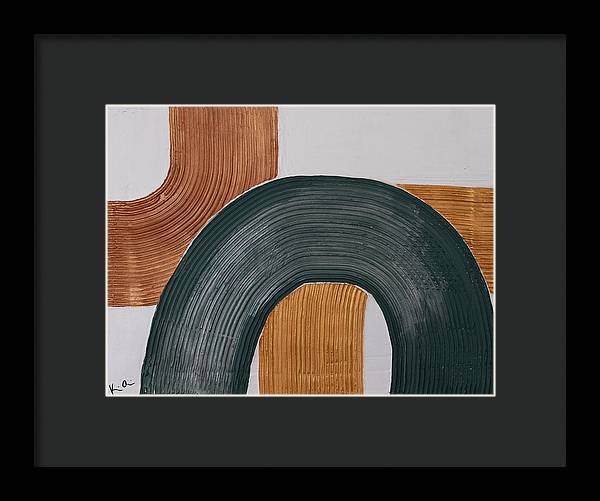 Gilded Curves - Framed Print