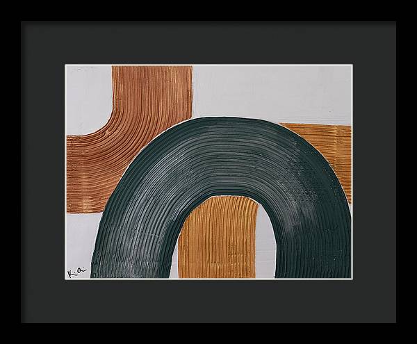 Gilded Curves - Framed Print