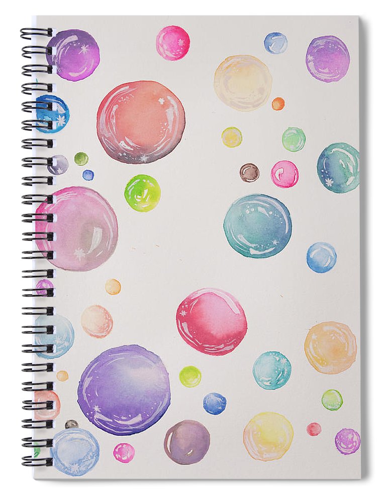 Tiny and Big Bubbles - Spiral Notebook