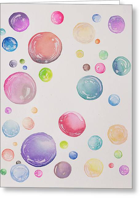 Tiny and Big Bubbles - Greeting Card