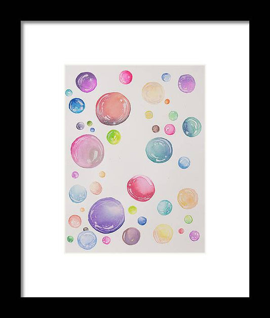 Tiny and Big Bubbles - Framed Print