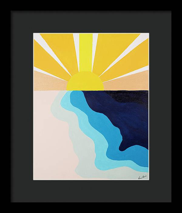 Yellow Sun Rising - Framed Print