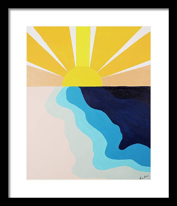 Yellow Sun Rising - Framed Print