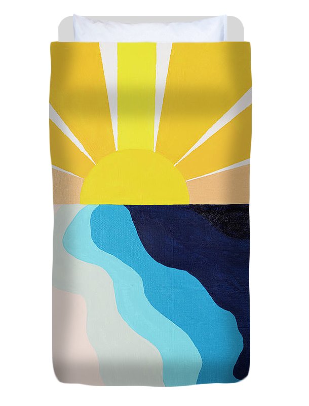 Yellow Sun Rising - Duvet Cover