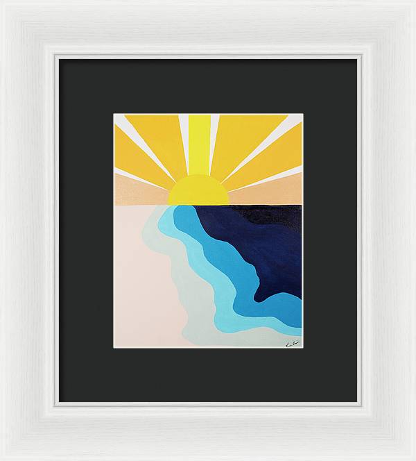 Yellow Sun Rising - Framed Print