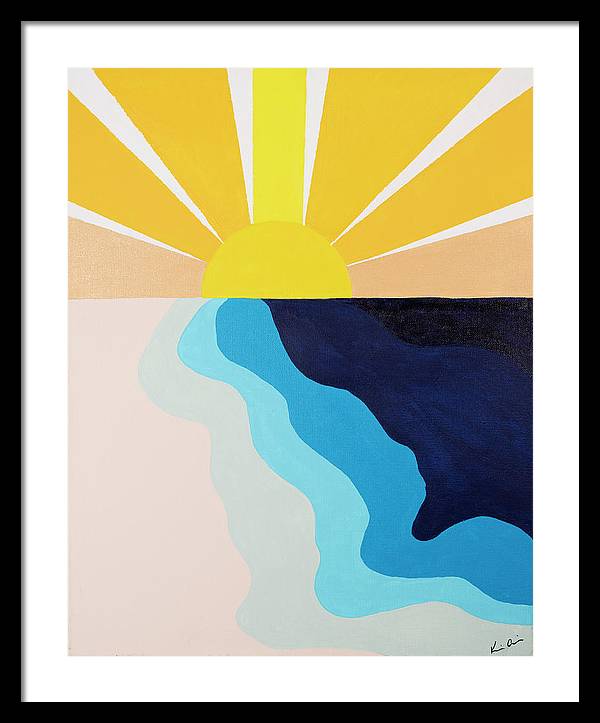 Yellow Sun Rising - Framed Print