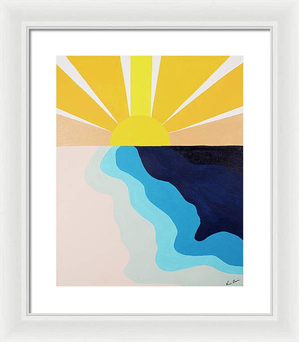 Yellow Sun Rising - Framed Print