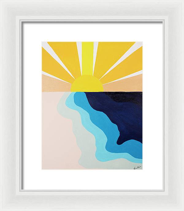 Yellow Sun Rising - Framed Print