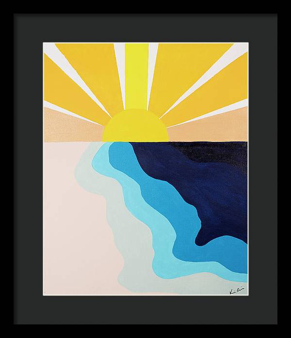 Yellow Sun Rising - Framed Print