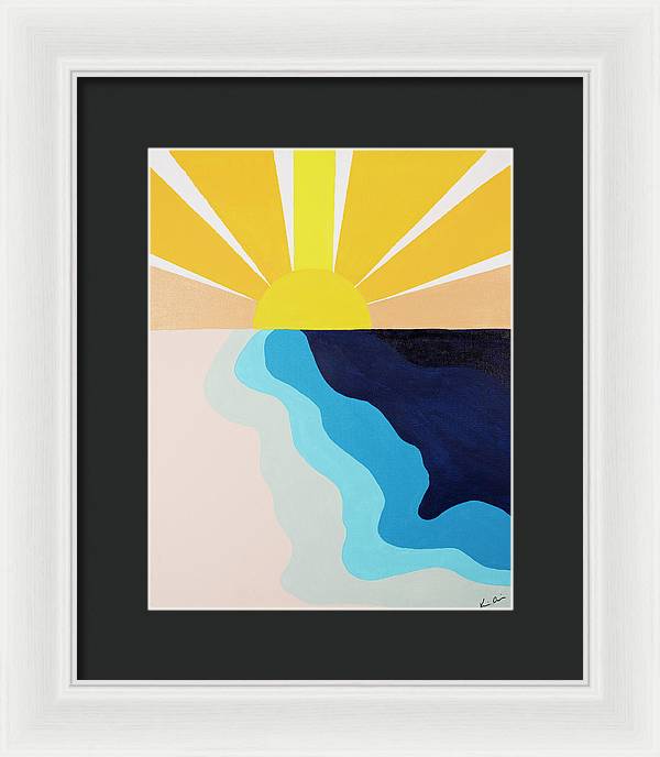 Yellow Sun Rising - Framed Print