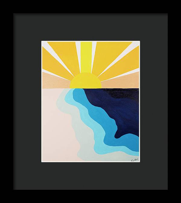 Yellow Sun Rising - Framed Print