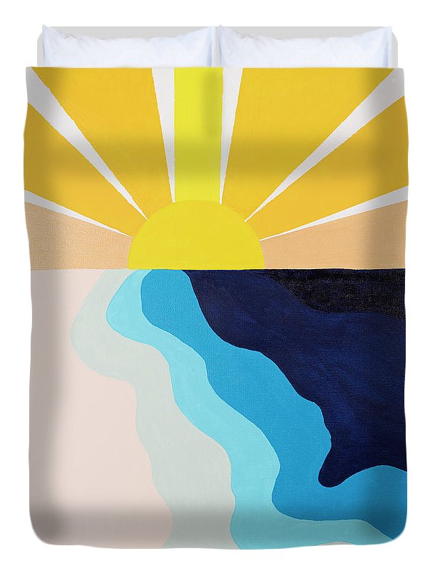 Yellow Sun Rising - Duvet Cover