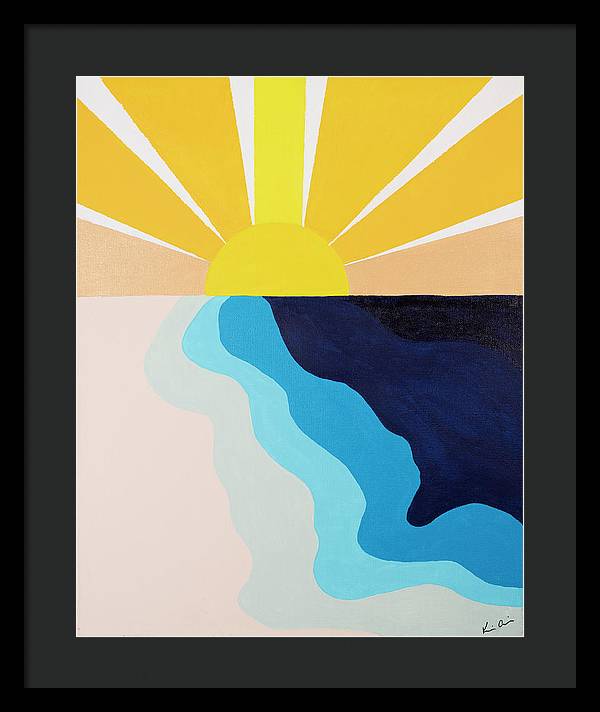 Yellow Sun Rising - Framed Print